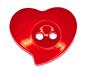 Preview: Kids button as heart made of plastic in red 13 mm 0,51 inch